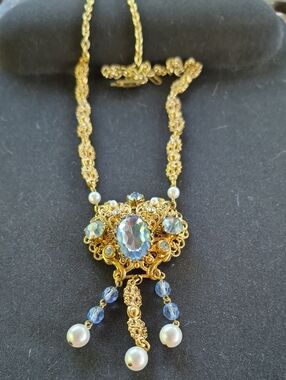Vintage West Germany filigree necklace